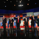 Presidential candidates John Kasich, Jeb Bush, Marco Rubio, Donald Trump, Ben Carson, Ted Cruz and Carly Fiorina take the stage in the Republican Presidential Debate at the Milwaukee Theatre on Nov. 10, 2015, in Milwaukee.